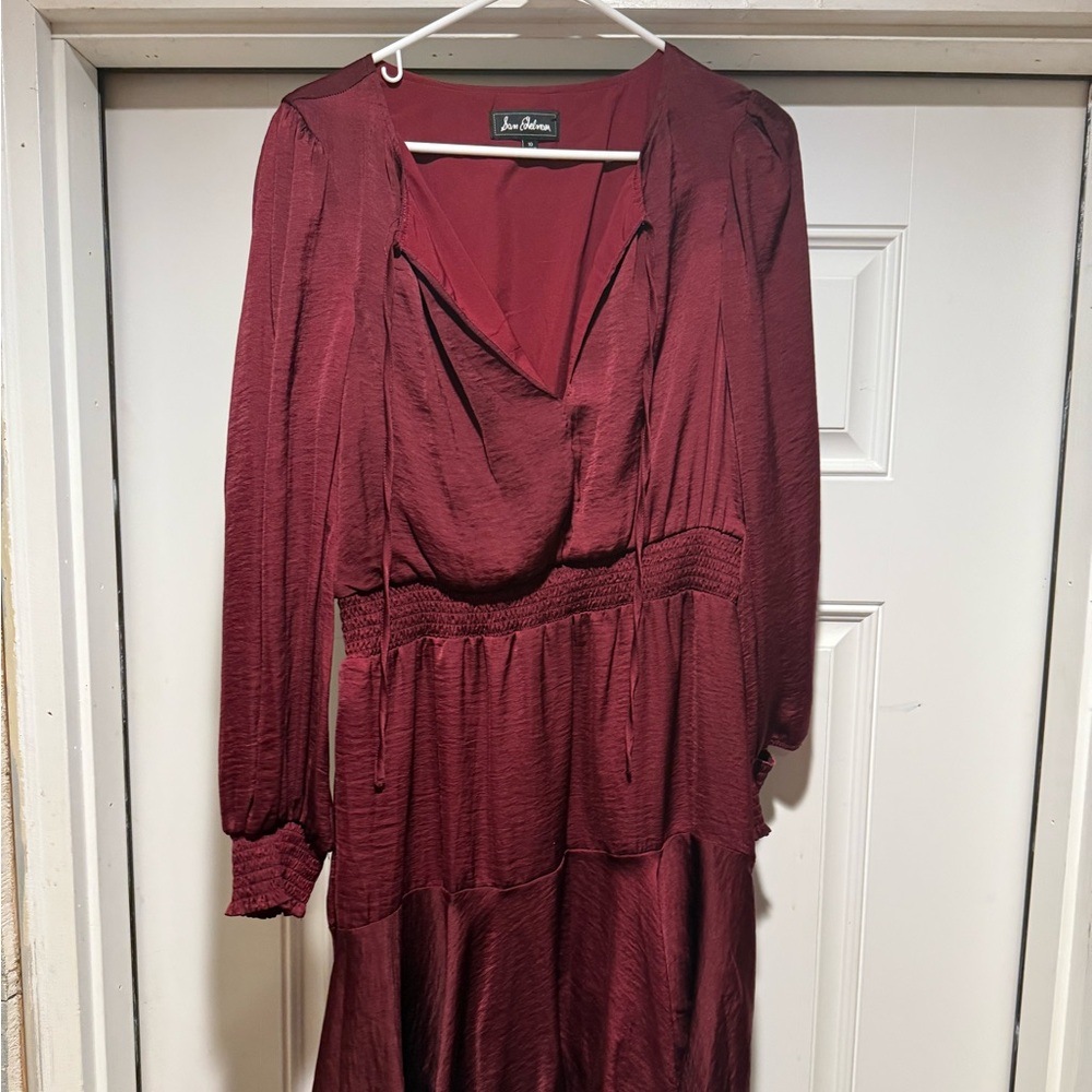 Sam Edelman Deep Red Long Sleeve Dress